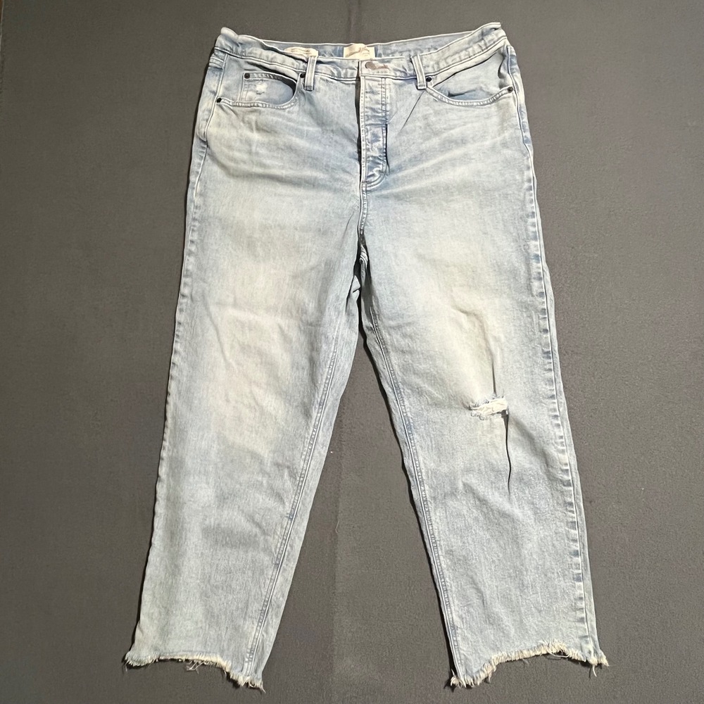 Universal Thread Highest Straight Ankle Jeans‎ Light Wash Button Fly 16R